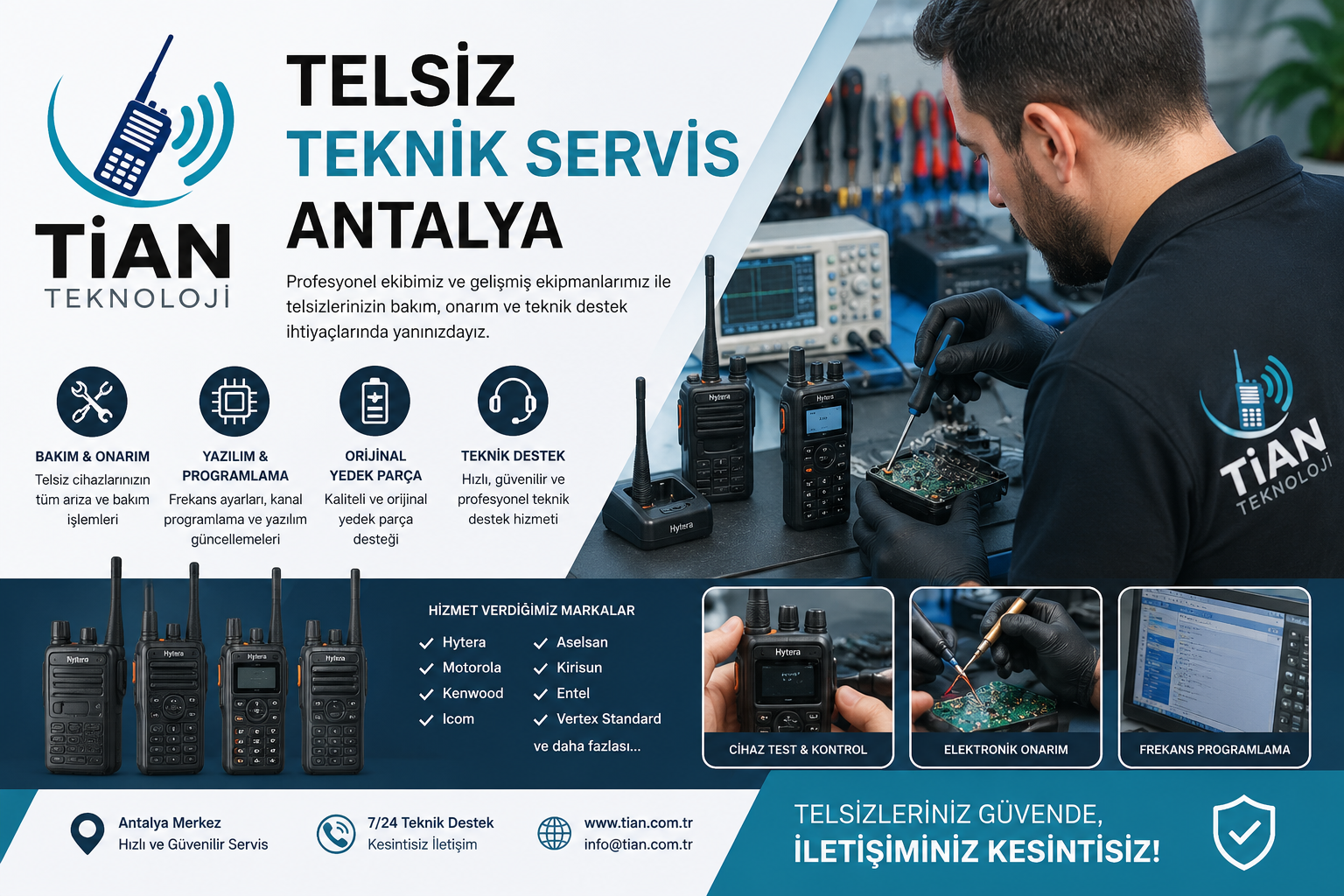 Telsiz Teknik Servis Antalya | Profesyonel Bakım ve Onarım Hizmetleri